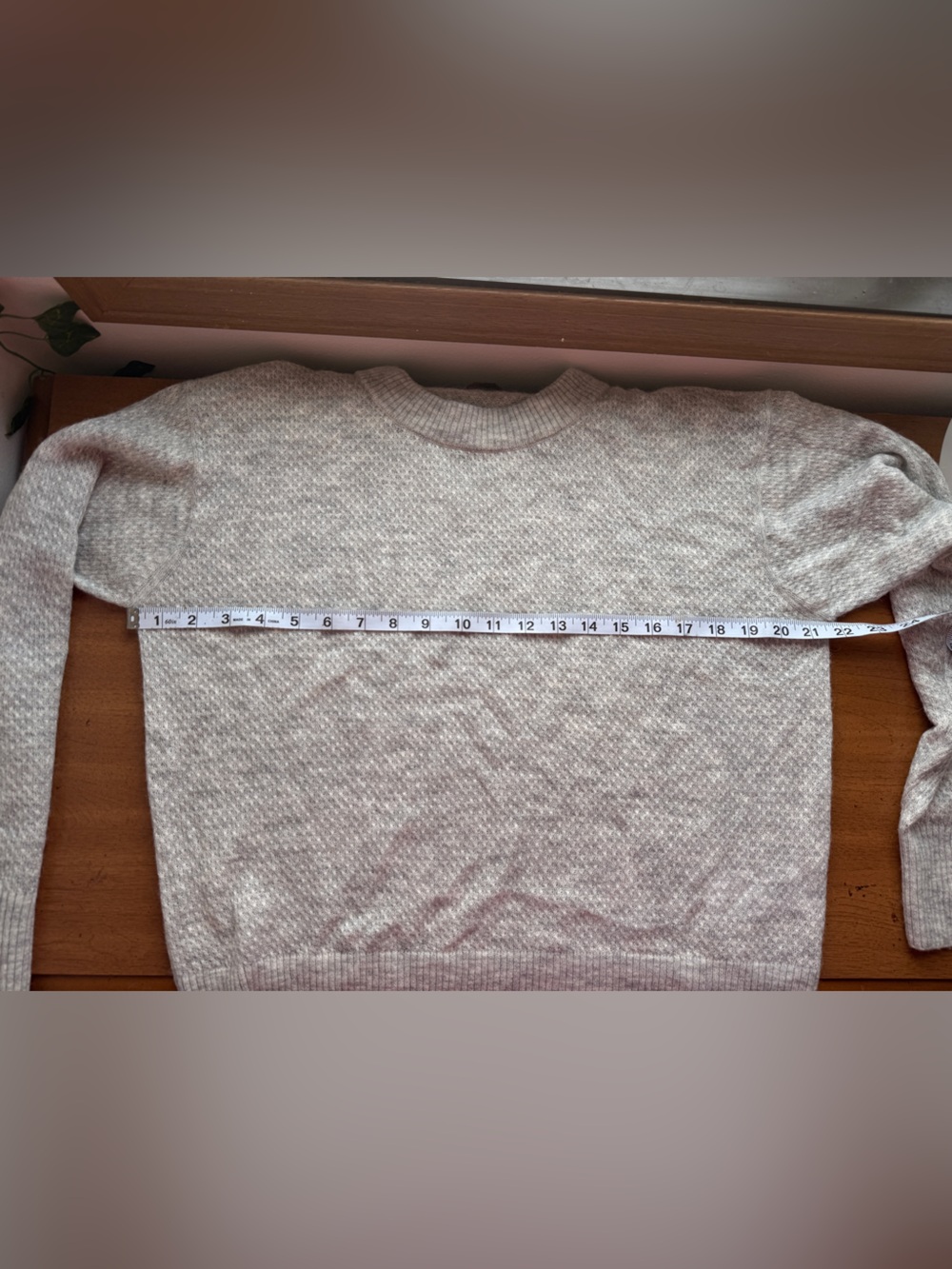 Quince Light Grey Crewneck Sweater Wool Nylon Baby Alpaca Blend Size L - Picture 5 of 9